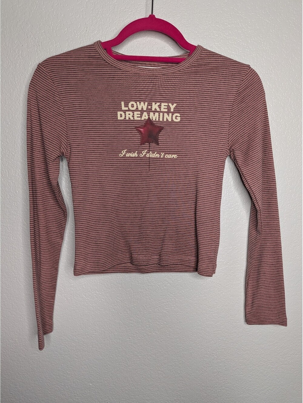 Zara Girls Low-Key Dreaming Striped Long Sleeve Top Size 9-10 NWT